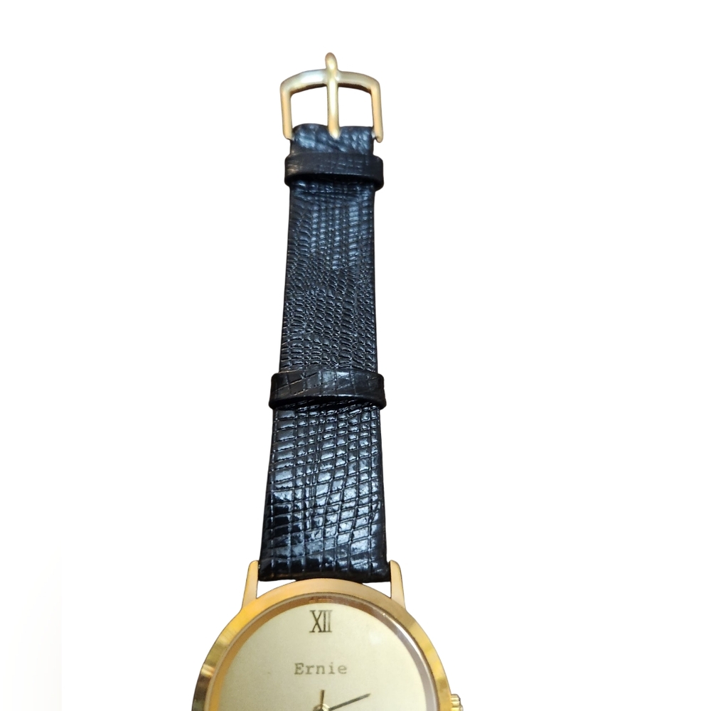 Pepsi-Cola Gold Watch with Leather Black Strap EUC 🎉Host Pick🎉 - Picture 7 of 8